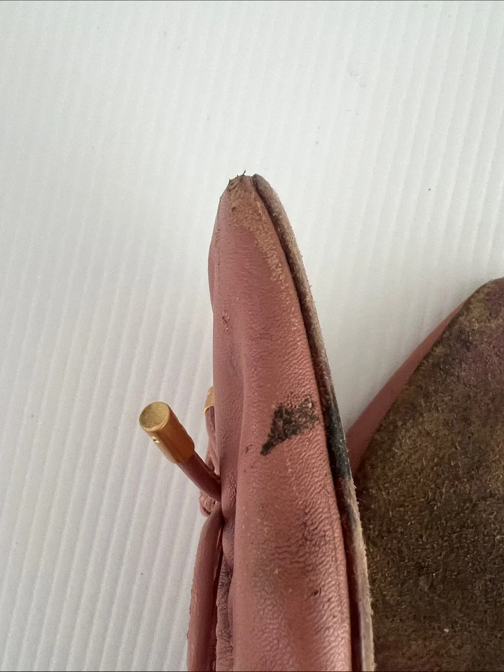 Tory Burch Dusty Rose Leather Ballet Flats with Bow